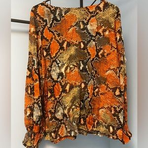 Andthewhy snake print top